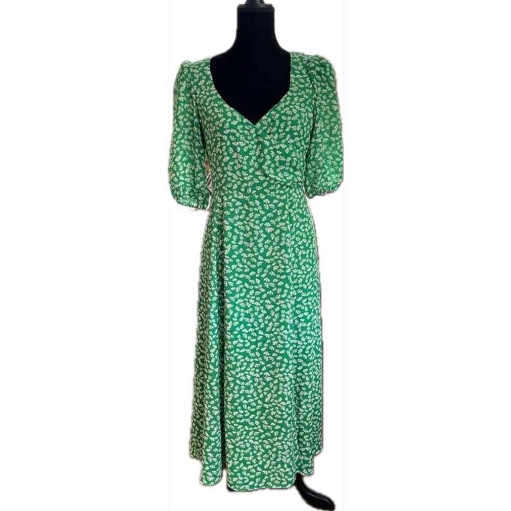 Wayf Green Floral Maxi Dress